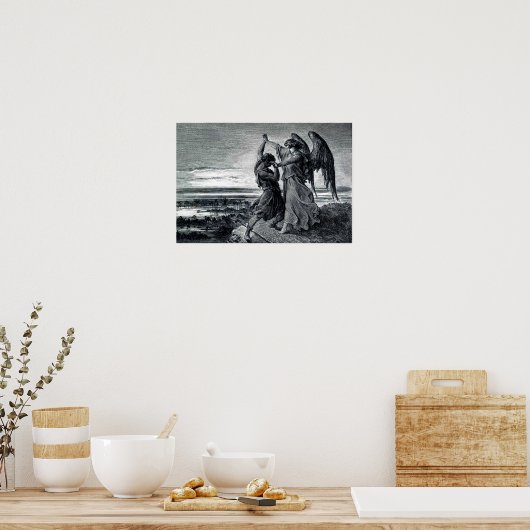 Poster Jacob lutte avec l'ange (Gn. 32:24-32) (Cuisine)