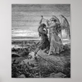 Poster Jacob Lutte Avec L'Ange Gustave Dore 1855 (Devant)