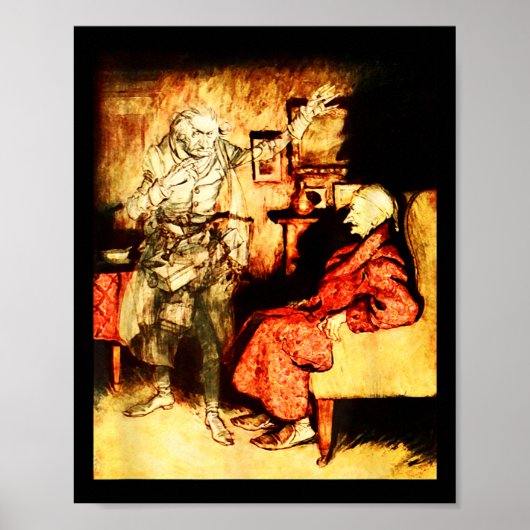 Poster Jacob Marley Ghost Scrooge Bah Humbug Christmas Ca (Devant)