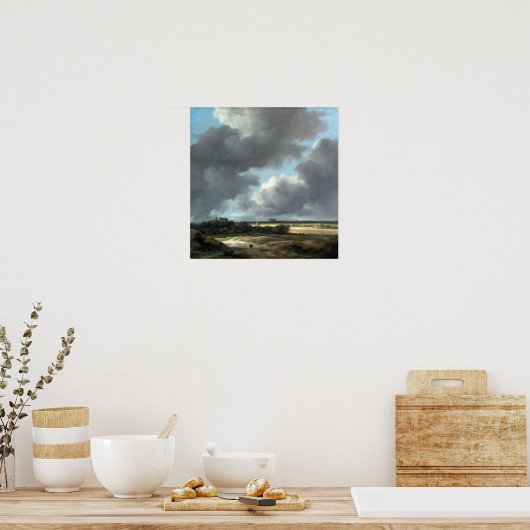 Poster Jacob van Ruisdael Vue d'Alkmaar (Cuisine)