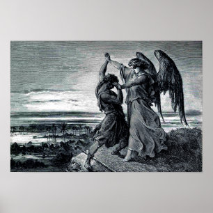 Poster Jacob Wrestles with the Angel (Gen. 32:24-32)