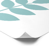 Poster Jacobean Floral Lg Motif Teintures sur blanc (Coin)