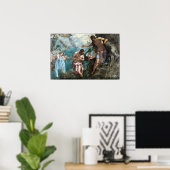 Poster Jacopo Tintoretto Baptême du Christ (Bureau à domicile)