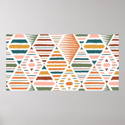 Poster Jacquard tribal ethnique Motif sans âme. Tradition (Devant)