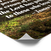 Poster Jacques 1:12 Béni est celui qui persévère dans la  (Coin)