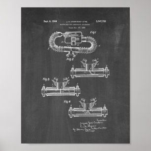 Poster Jacques Cousteau Mouthpiece Pour Respirer Apparatu