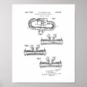 Poster Jacques Cousteau Mouthpiece Pour Respirer Apparatu