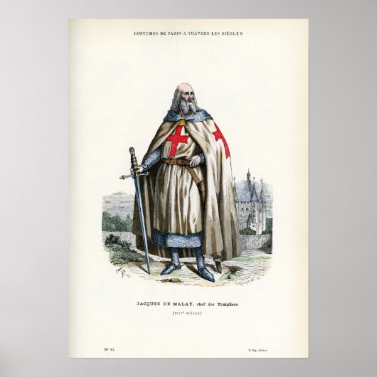 Poster Jacques de Molay - Templier de Chevalier (Devant)