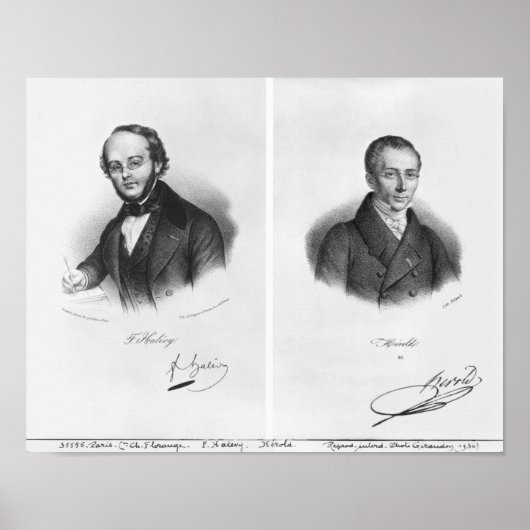 Poster Jacques Fromental Halevy et Ferdinand Herold (Devant)