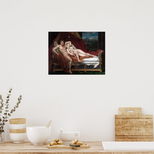 Poster Jacques-Louis David Cupid et Psyche (Cuisine)