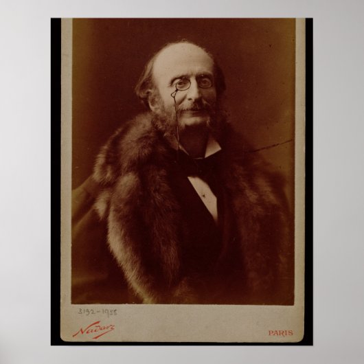 Poster Jacques Offenbach (1819-80), compositeur allemand, (Devant)