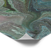 Poster Jade 2 Vert Profond Abstrait (Coin)