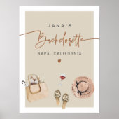 Poster JADE Bohemian Napa Vin Pays Bachelorette (Devant)