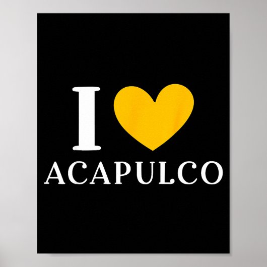 Poster J'adore Acapulco Mexique Vacances _1 (Devant)