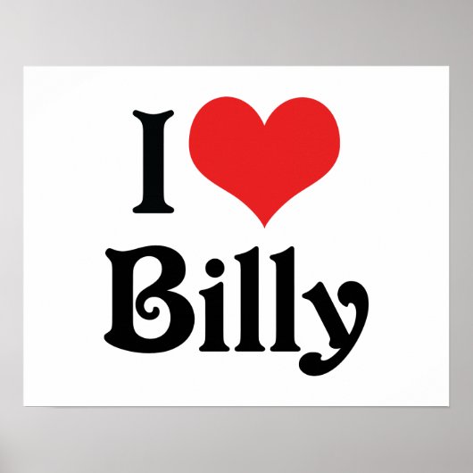 Poster J'adore Billy (Devant)