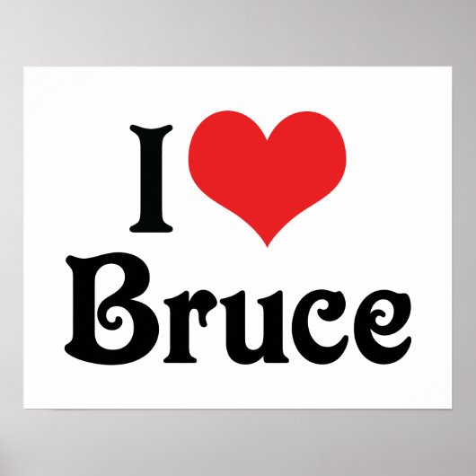 Poster J'adore Bruce (Devant)