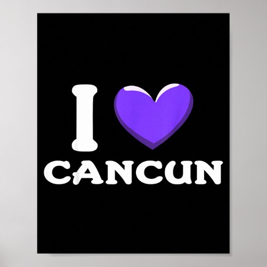 Poster J'adore Cancun Mexique _1 (Devant)
