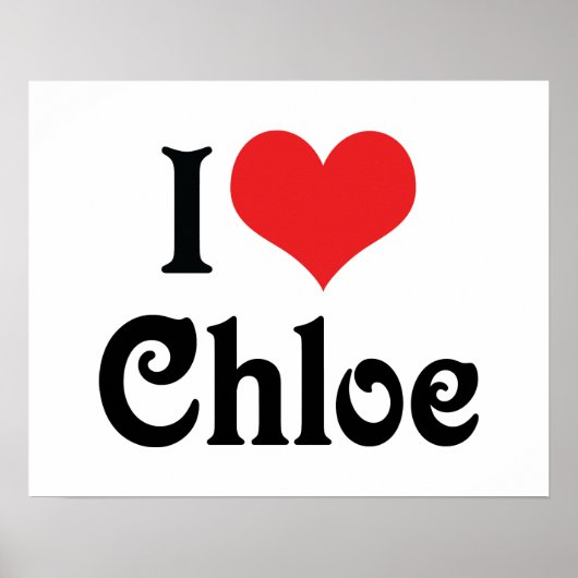 Poster J'adore Chloe (Devant)