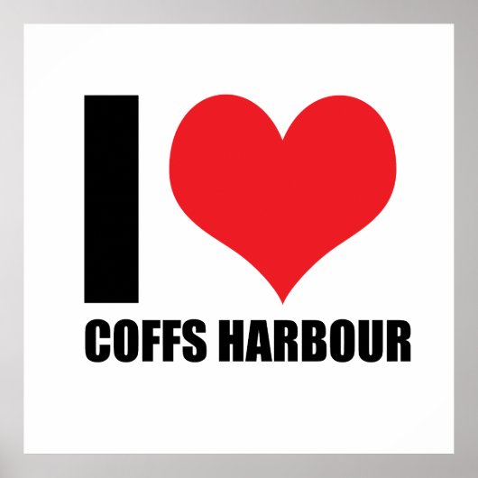 Poster J'adore Coffs Harbour (Devant)