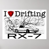 Poster J'adore dériver RX-7 (Devant)