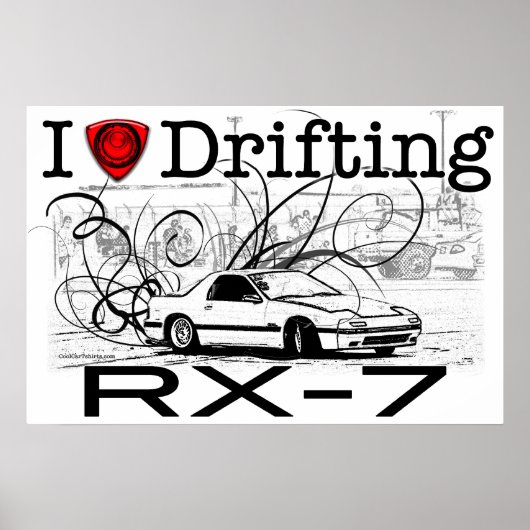 Poster J'adore dériver RX-7 (Devant)