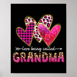 Poster J'adore être appelée grand-mère valentine fête des