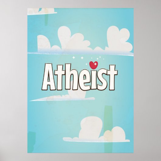 Poster J'adore être un athée (Devant)