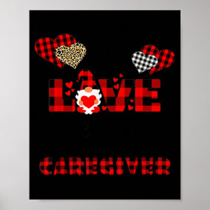Poster J'adore être un cadeau de flanelle de soignant pou