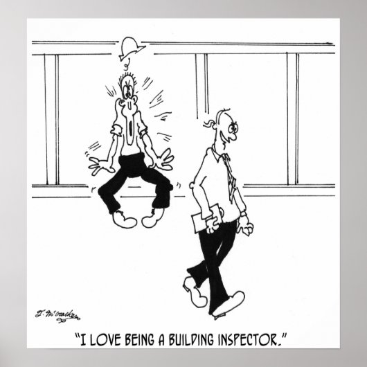 Poster J'adore être un inspecteur du bâtiment (Devant)