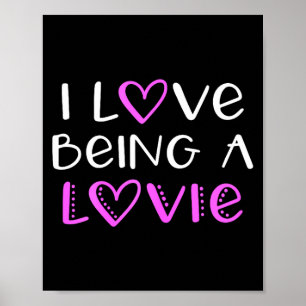 Poster J'adore être un lovie mignon cool