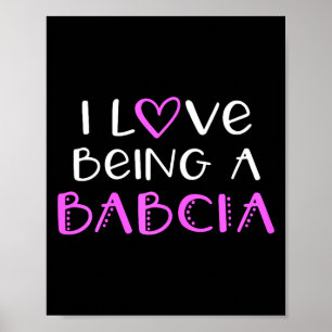 Poster J'adore être une babcia mignonne cool