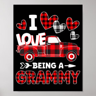 Poster J'adore être une grammy valentine fête des mères
