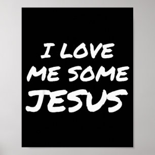 Poster J'adore Jésus Pâques Foi Chrétienne Cool