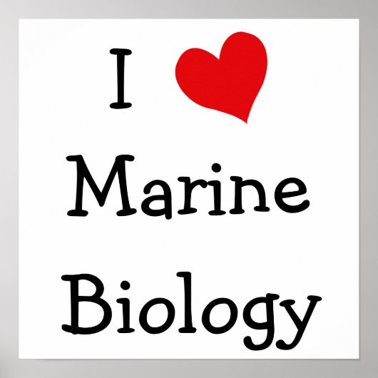 Poster J'adore la biologie marine (Devant)