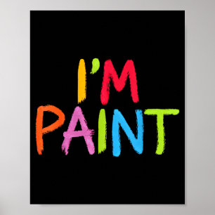 Poster J'adore la peinture au doigt - J'aime peindre au d