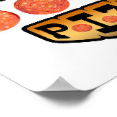 Poster J'adore la pizza pepperoni. (Coin)