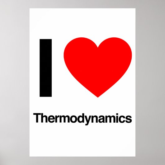 Poster j'adore la thermodynamique (Devant)