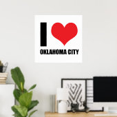 Poster J'adore la ville d'Oklahoma (Bureau à domicile)