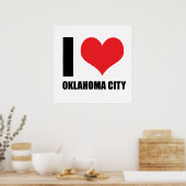 Poster J'adore la ville d'Oklahoma (Cuisine)