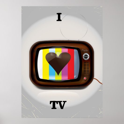 Poster J'adore l'affiche de dessin animé Tv (Devant)