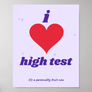 Poster J'adore l'affiche de gym drôle High Test