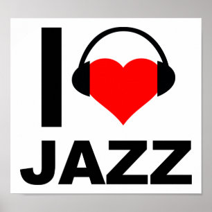 Poster J'adore l'affiche drôle de Jazz