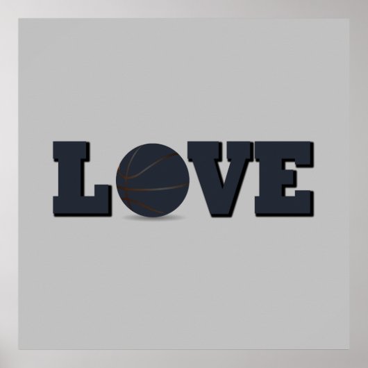 Poster j'adore le basket-ball (Devant)