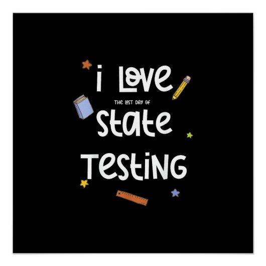 Poster J'adore (le dernier jour de) State Testing Drôle E (Devant)