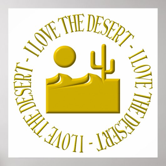 Poster J'adore le désert (Devant)