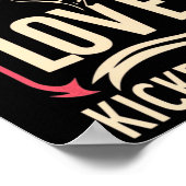 Poster J'adore le kick-boxing Boxe Amour Kickboxer Kickbo (Coin)