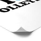 Poster J'adore le volleyball (Coin)