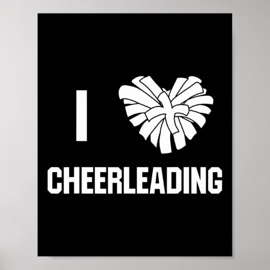 Poster J'adore l'entraîneur de cheerleading (Devant)