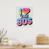 Poster j'adore les années 80 (Cuisine)