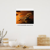 Poster J'adore les dragons barrés ! (Cuisine)